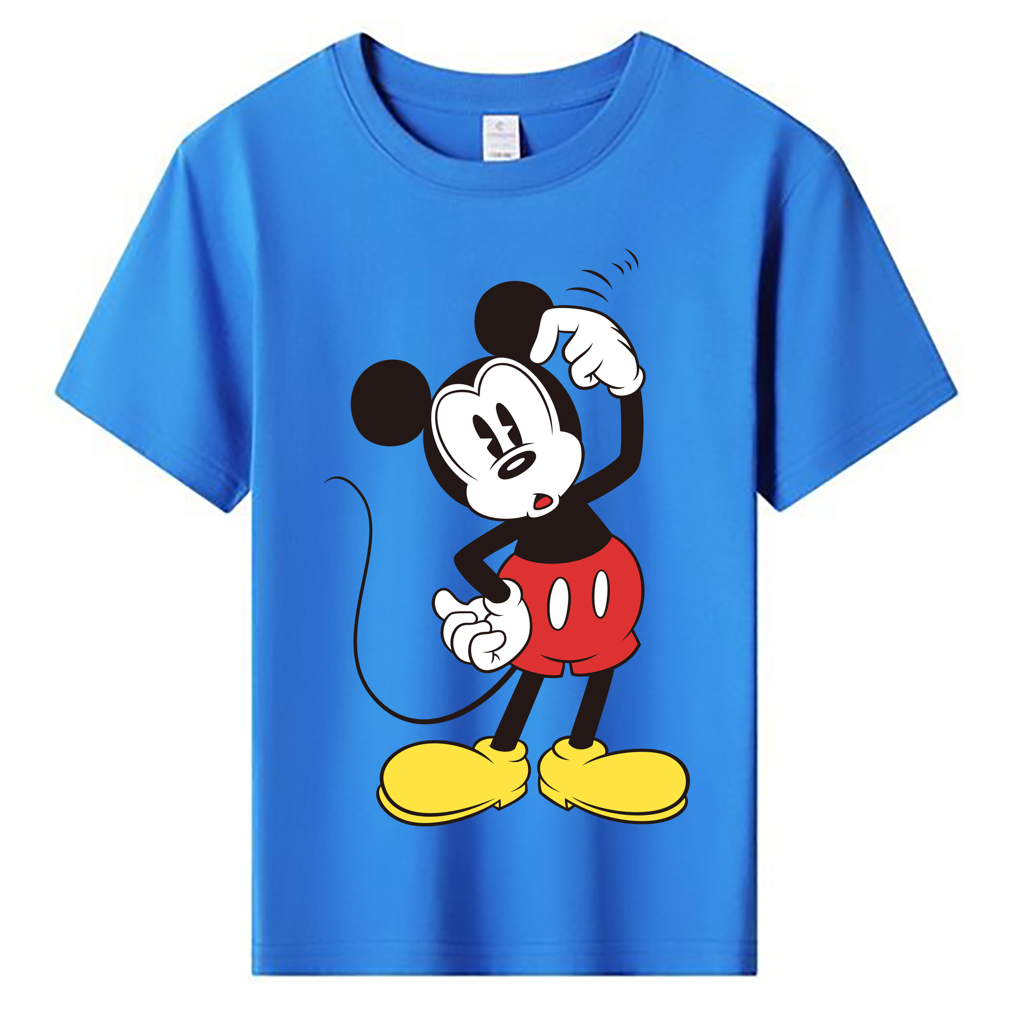 ミッキーマウス Mickey Mouse 綿100％キッズTシャツ（フロントプリント）